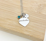 Grandmother Necklace Stainless Steel Grandmother Jewelry, Best Seller Christmas Gifts for Grandmother, D110