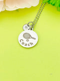 Tennis Coach Necklace Stainless Steel Jewelry, Best Seller Christmas Gifts for Tennis Coach, D118