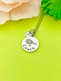 Tennis Coach Necklace Stainless Steel Jewelry, Best Seller Christmas Gifts for Tennis Coach, D118