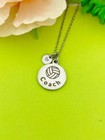 Volleyball Coach Necklace Stainless Steel Jewelry, Best Seller Christmas Gifts for School Sport Team Volleyball Coach, D119