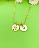 Gold Golf Necklace, Golf Keychain, Golf Bracelet, Optional, Golf Gifts, Golf Team Gifts, Golf Jewelry, D245