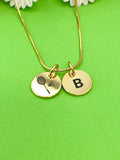 Gold Badminton Necklace, Badminton Keychain, Badminton Bracelet, Optional, Badminton Gifts, Badminton Jewelry, D249