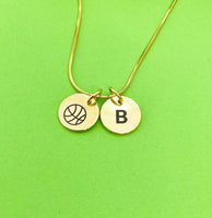 Basketball Team Gift, Gold Basketball Necklace, Basketball Keychain, Basketball Bracelet, Basketball Jewelry, D250