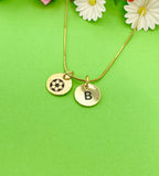 Gold Soccer Necklace, Soccer Keychain, Soccer Bracelet, Optional, Soccer Jewelry, Soccer Team Gifts, Soccer Gift, D252