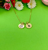 Gold Soccer Necklace, Soccer Keychain, Soccer Bracelet, Optional, Soccer Jewelry, Soccer Team Gifts, Soccer Gift, D252