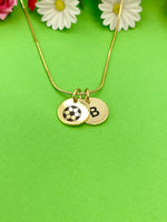 Gold Soccer Necklace, Soccer Keychain, Soccer Bracelet, Optional, Soccer Jewelry, Soccer Team Gifts, Soccer Gift, D252