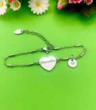Stepmother Bracelet, Stainless Steel Heart, Stepmother Jewelry, Mother's Day Gift, Stepmother Gift, Stepmother Gifts, D265