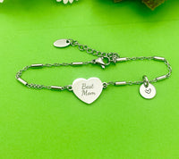 Best Christmas Gift for Mom, Best Mom Bracelet, Stainless Steel Heart Bracelet, Best Mom Jewelry, Personalized Gifts, D269