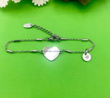 Granddaughter Bracelet, Granddaughter Jewelry, Personalized Customized Monogram, Best Christmas Gift for Granddaughter, D275