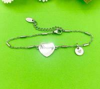 Christmas Gift for Ninang, Ninang Bracelet, Ninang Jewelry, Ninang Gift, Personalized Customized Monogram, D276