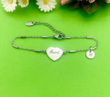 Best Christmas Gift for Aunt, Aunt Bracelet, Aunt Jewelry, Aunt Gift, Personalized Customized Monogram Jewelry,, D277