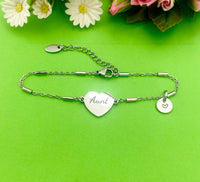Best Christmas Gift for Aunt, Aunt Bracelet, Aunt Jewelry, Aunt Gift, Personalized Customized Monogram Jewelry,, D277