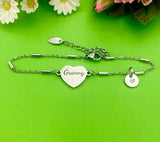 Granny Bracelet, Granny Gift, Personalized Customized Monogram Jewelry, D283