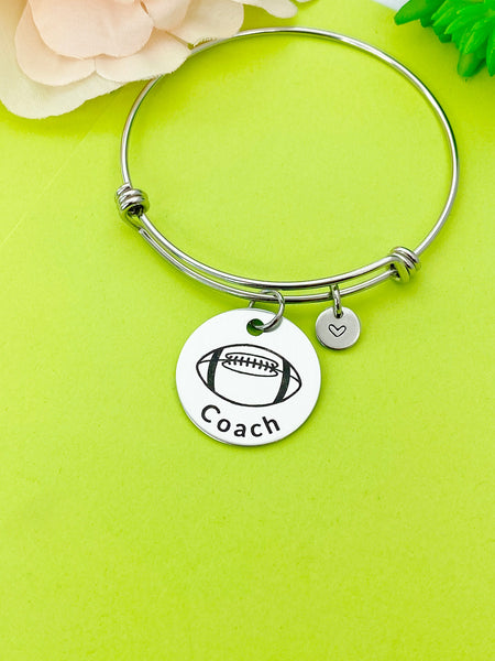 Football Bracelet, Football Necklace, Football Keychain, Optional, Coach Football Team Gift, Football Coach Gift, D293
