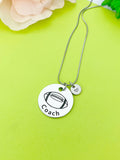 Football Necklace, Football Bracelet, Football Keychain, Optional, Coach Football Team Gift, Football Coach Gift, D294