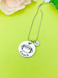 Football Necklace, Football Bracelet, Football Keychain, Optional, Coach Football Team Gift, Football Coach Gift, D294