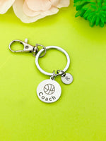 Basketball Keychain, Basketball Bracelet, Basketball Necklace, Optional, Basketball Gift, Coach Basketball Team Gift, D297