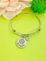 Volleyball Coach Bracelet Stainless Steel, Best Seller Christmas Gifts for School Sport Team Volleyball Coach, D127