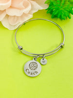 Volleyball Coach Bracelet Stainless Steel, Best Seller Christmas Gifts for School Sport Team Volleyball Coach, D127