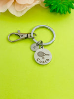 Tennis Coach Keychain Stainless Steel, Best Seller Christmas Gifts for Tennis Coach, D128