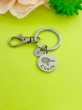 Tennis Coach Keychain Stainless Steel, Best Seller Christmas Gifts for Tennis Coach, D128