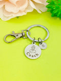 Sport Team Coach Keychain, Stainless Steel, Best Seller Christmas Gifts for Tennis Coach, D129