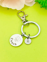 Basketball Hoop Coach Keychain, Stainless Steel, Best Seller Christmas Gifts for Basketball Coach, D132