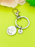 Basketball Hoop Coach Keychain, Stainless Steel, Best Seller Christmas Gifts for Basketball Coach, D132