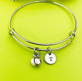 Silver Peach Charm Bracelet, Personalized Gift, N123A