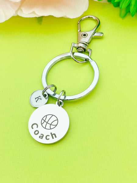 Basketball Coach Keychain Stainless Steel, Best Seller Christmas Gifts for Basketball Coach, D138