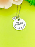 Best Christmas Gifts for School Lunch Lady, Silver Lunch Lady Necklace, D142