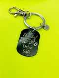 Best Christmas Gift for School Bus Driver, Drive Safe Bus Driver Keychain, Color Option, Personalized Customized Jewelry, D306