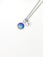 Silver Mermaid Scale Necklace N3641C