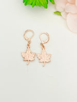 Maple Leaf Earrings, Rose Gold Earrings, N5142A