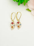 Gold Fall Leaf Earrings, Fall Jewelry Gifts, N2312A