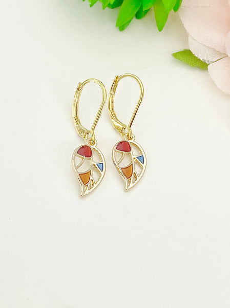 Gold Fall Leaf Earrings, Fall Jewelry Gifts, N2312A