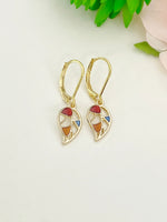 Gold Fall Leaf Earrings, Fall Jewelry Gifts, N2312A