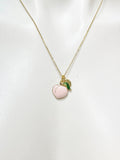 Gold Peach Charm Necklace, N1236