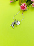 Silver Alligator Necklace, Personalized Customized Jewelry, N5400