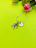 Silver Alligator Necklace, Personalized Customized Jewelry, N5400