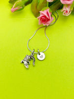 Silver Alligator Necklace, Personalized Customized Jewelry, N5400