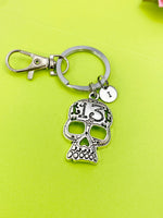 Gothic Keychain, Personalized Initial Keychain, N5402