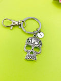 Gothic Keychain, Personalized Initial Keychain, N5402