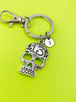 Gothic Keychain, Personalized Initial Keychain, N5402