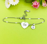 Titi Bracelet, Stainless Steel Heart Bracelet, Best Titi Jewelry, Personalized Gifts, Best Christmas Gift for Titi, D268