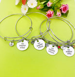 Silver No Matter What When Where Why Bracelet Option, Personalized Customized Monogram Jewelry, D309