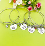 Silver No Matter What When Bracelet Option, Personalized Customized Monogram Jewelry, D310
