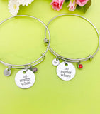 Silver No Matter When Where Bracelet Option, Personalized Customized Monogram Jewelry, D311