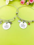 Silver No Matter When Where Bracelet Option, Personalized Customized Monogram Jewelry, D311