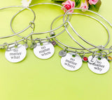 Silver No Matter Why Bracelet, Option, Personalized Customized Monogram Jewelry, D314